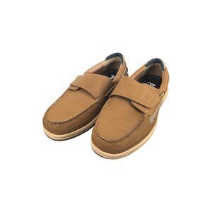 PedLite Shoes Mens 11 Wide Oliver Neuropathy Diabetic Leather Boat Shoe Tan